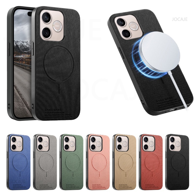 Magnetic Case Smart - Etui z teksturą tkaniny i skóry,