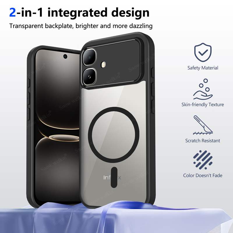 Magnetic Case Smart - Magnetyczne, przezroczyste silikonowe etui na Infinix