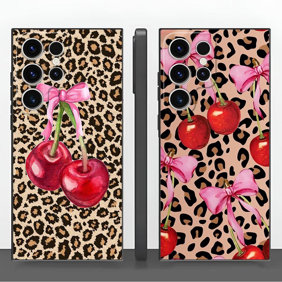 Tablet S9 Fe Accessories - Etui na telefon Leopard Cherry Funda