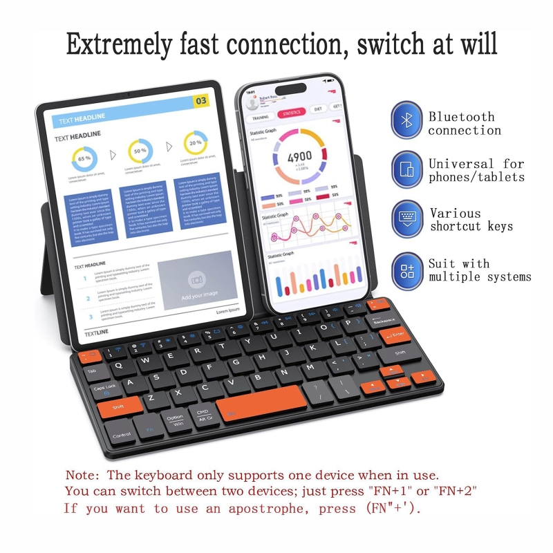 Przenośna klawiatura dotykowa  – Tablet Accessories Keyboard recenzja i cena