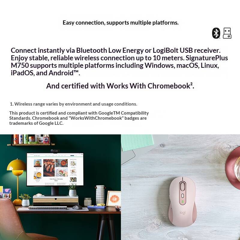 Mysz Bluetooth M750 Cicha, bez – Logitech Tablet Accessories recenzja i cena